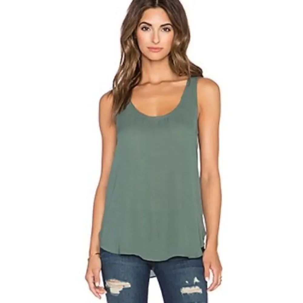 Krisa Tunic Tank Top in Highland Green NWT Size Large